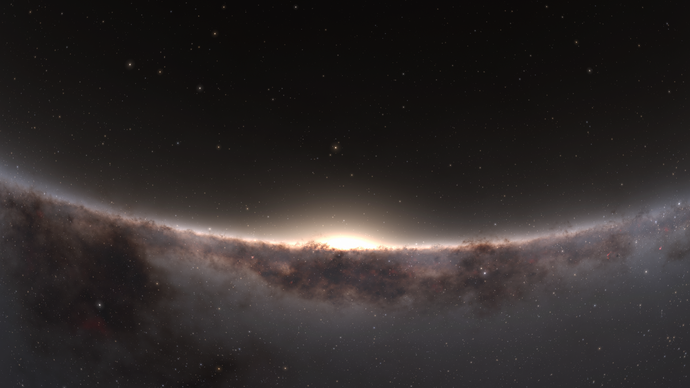 Seitenansicht einer Galaxie. Seitenansicht einer Galaxie.