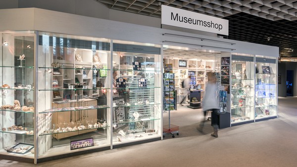 Museum shop in the LWL Museum of Natural History.