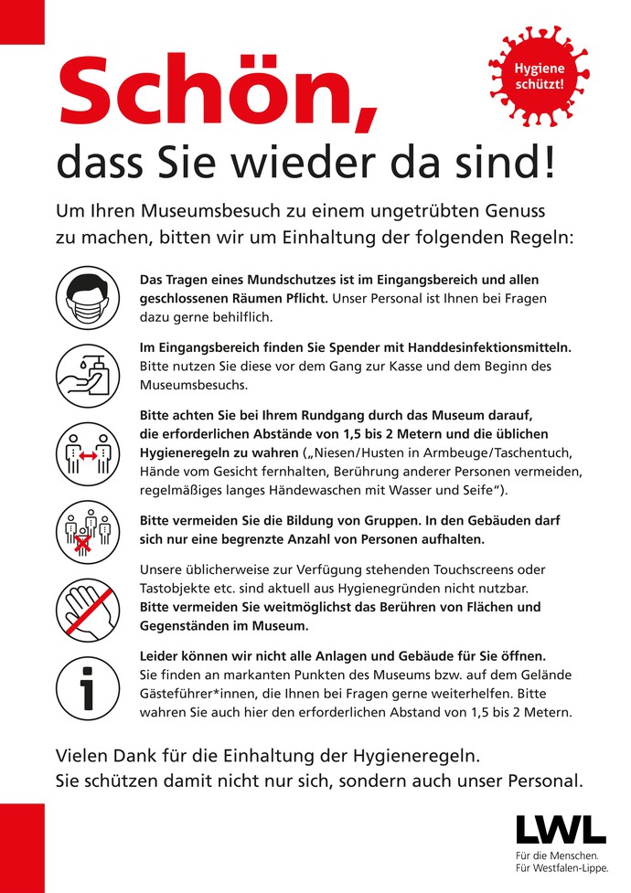 Die Hygieneregeln des LWL.