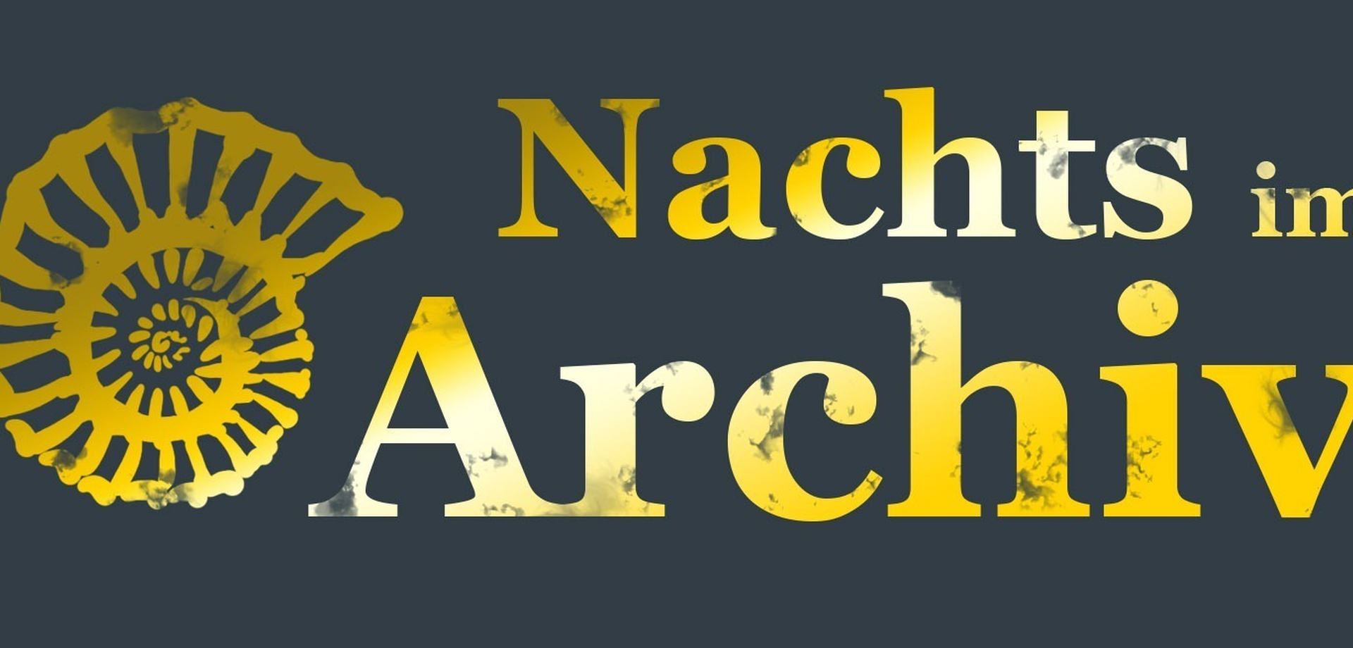 Schriftzug: Nachts im Archiv