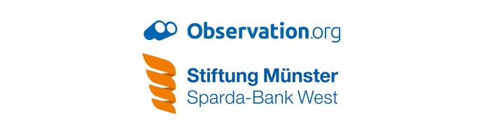 Logo von Observation.org und der Stiftung Münster der Sparda-Bank West