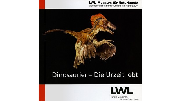 Buchcover vom Begleitbuch zur Ausstellung "Dinosaurier".