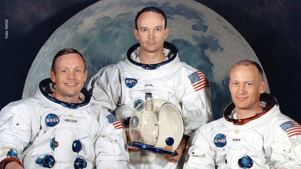 Die drei Astronauten der Apollo-11-Mission. Foto: NASA Die drei Astronauten der Apollo-11-Mission. Foto: NASA