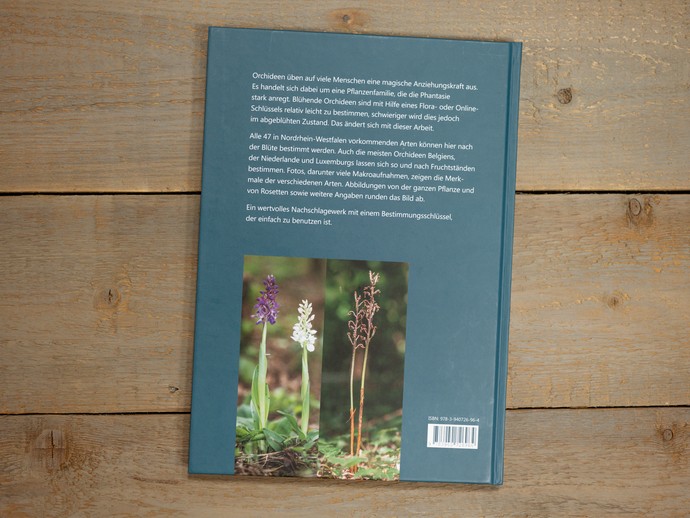 Rückseite "Bestimmungsschlüssel für verblühte Orchideen von Nordrhein-Westfalen". (vergrößerte Bildansicht wird geöffnet)