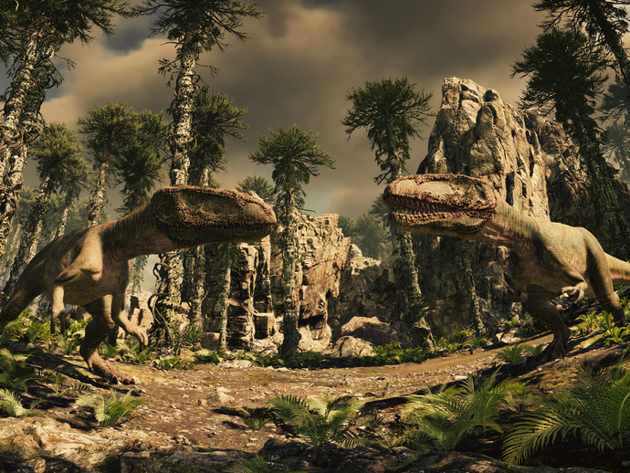 Zwei Raubsaurier (animiert) (vergrößerte Bildansicht wird geöffnet)