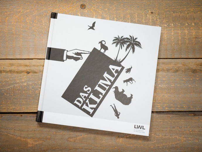 Buchcover vom Begleitbuch zur Sonderausstellung "Das Klima" (vergrößerte Bildansicht wird geöffnet)