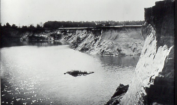 Der Erdfallsee im Jahr 1913. Foto: Archiv im LWL-Museum für Naturkunde, Münster