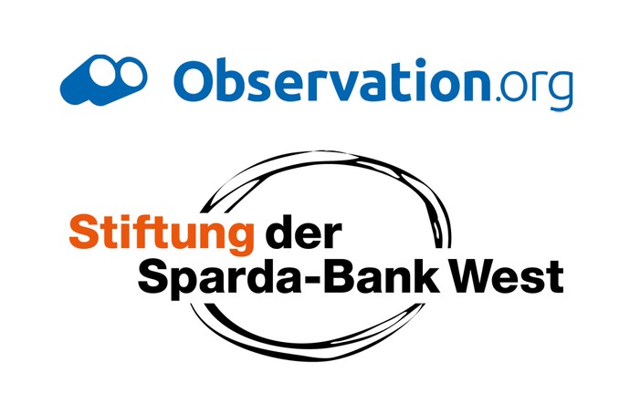 Logo von Observation.org und der Stiftung der Sparda-Bank West.