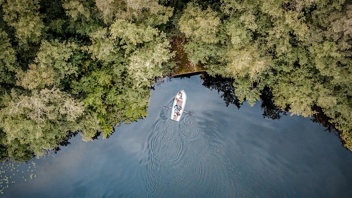 A bird's-eye view of the Heiliges Meer Nature Reserve. A bird's-eye view of the Heiliges Meer Nature Reserve.