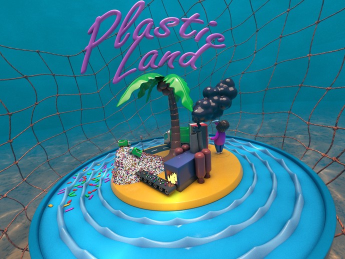 Plastik im Wasser (vergrößerte Bildansicht wird geöffnet)