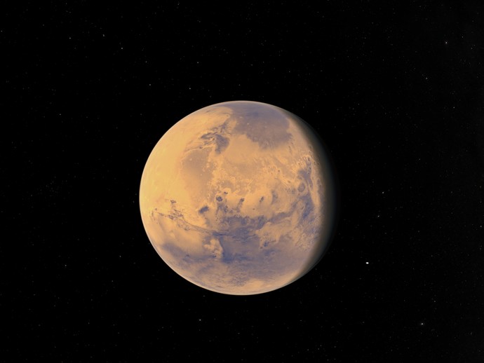 Der Mars. (vergrößerte Bildansicht wird geöffnet)